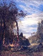 Albert Bierstadt The Campfire oil painting artist